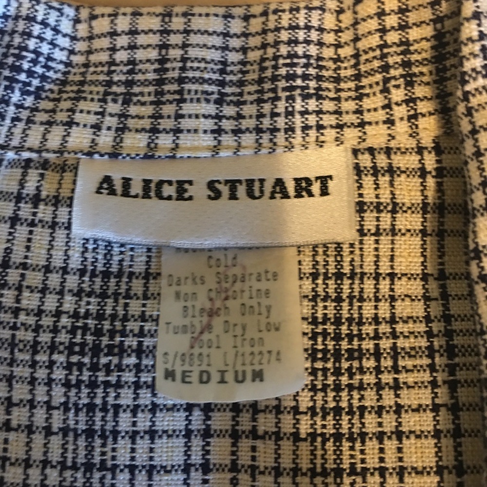 Vintage Alice Stuart Plaid Blazer Size M - Picture 10 of 11